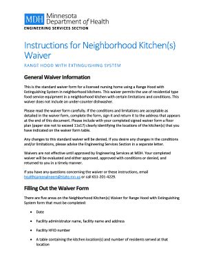 Fillable Online Health State Mn Instructions For Waiver For