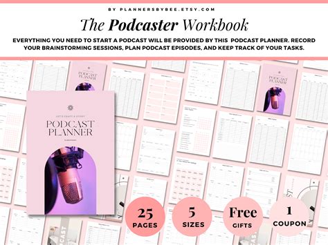 Podcast Planner Podcast Tracker Pdf Gr Fico Por Plannersbybee