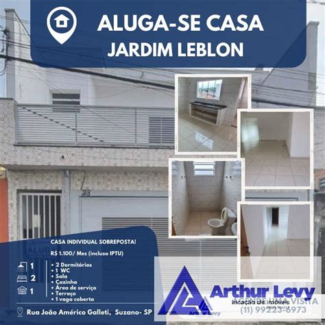 Casa para Locação Suzano SP bairro Jardim Leblon 2 dormitórios 1