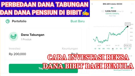 Perbedaan Dana Tabungan Dan Dana Pensiun Di Reksa Dana Bibit