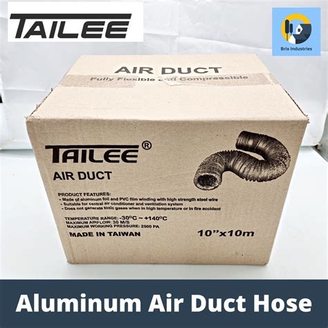 Tailee Aluminum Air Duct Hose Inch X Meters Length Fully Flexible