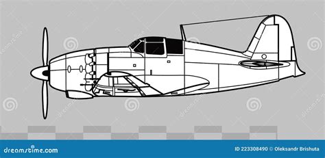 Mitsubishi J M Raiden Jack Vector Drawing Of Imperial Japanese Navy