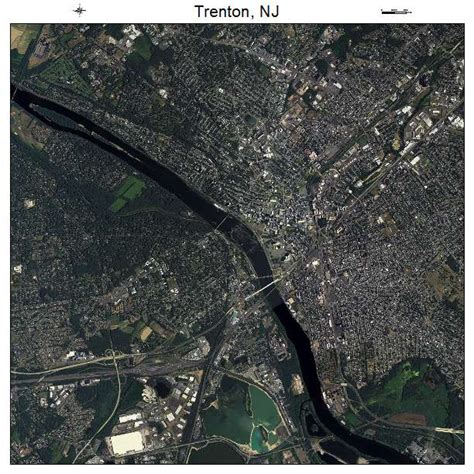 Aerial Photography Map of Trenton, NJ New Jersey