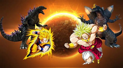 Goku and Godzilla VS Broly and SpaceGodzilla!! by sonichedgehog2 on ...