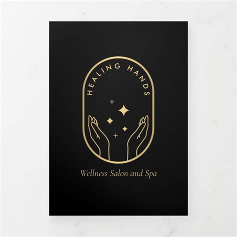 Modern Healing Hands Massage Wellness Brochure Zazzle