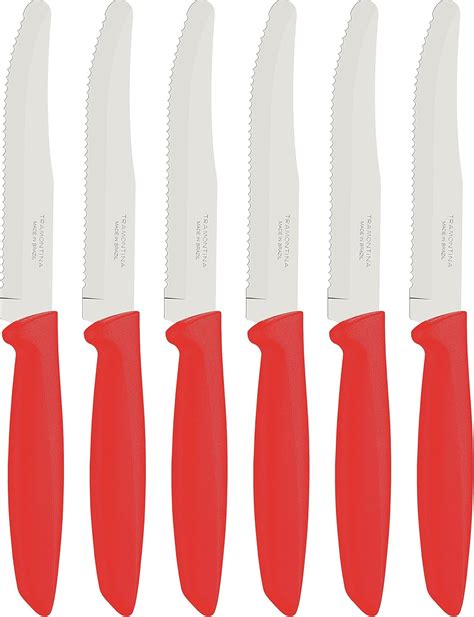 Tramontina Kitchen Knives Set Of 6 Serrated Fruit Tomato Cooking Knife