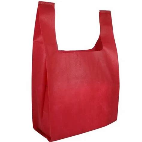 Plain Red Non Woven U Cut Bag For Grocery At Rs 155 Kg In Mehmedabad