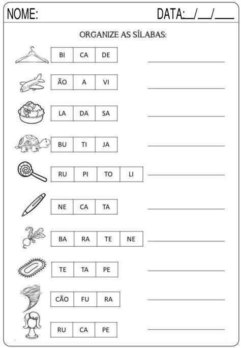 AlfabetizaÇÃo Atividades De LÍngua Portuguesa SÍlabas Simples Cuca Super Legal Educação