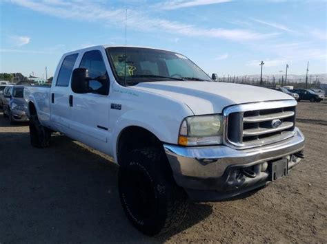 Auction Ended Salvage Car Ford F250 2002 White Is Sold In San Martin Ca Vin 1ftnw21f42ed32774