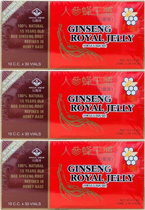 Ginseng Royal Jelly Extra Strength Oral Liquid In Vials 10ml X 30vials By Royal