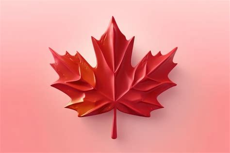 Premium AI Image Canada Independence Day A Red Paper Maple Leaf With