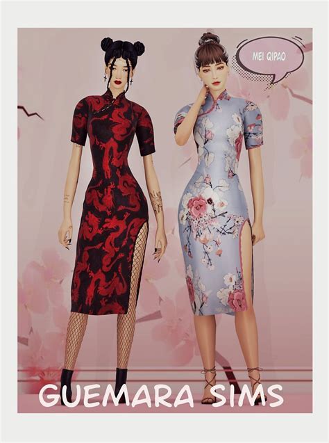 Mei Qipao Guemara Sims Sims 4 Sims 4 Dresses