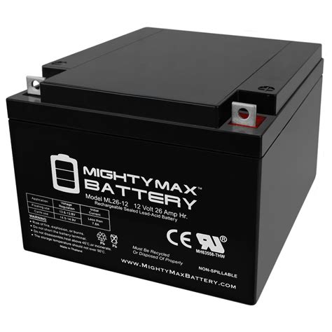 Mighty Max Battery 12v 26ah Battery Replacement For Sunnyway Sw12280 The Home Depot Canada