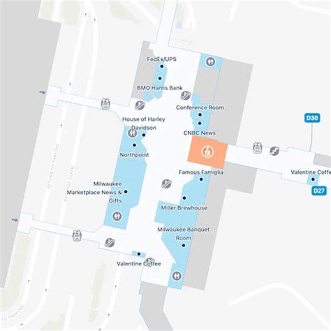 Milwaukee General Mitchell Airport Map | MKE Terminal Guide