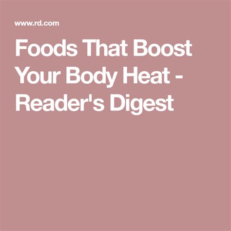 Foods That Boost Your Body Heat | Food, Thermogenic foods, Body heat