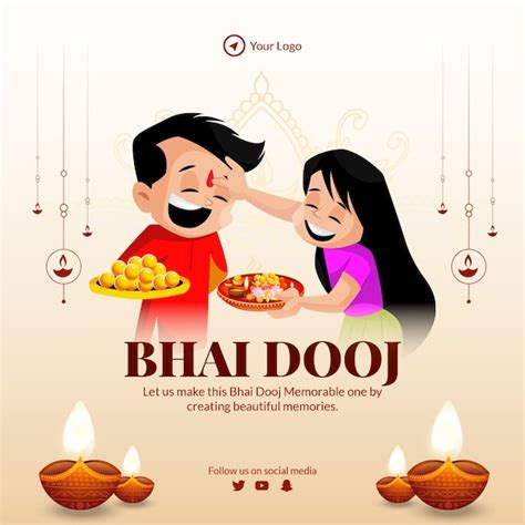 Premium Vector Banner Design Of Indian Festival Happy Bhai Dooj Template