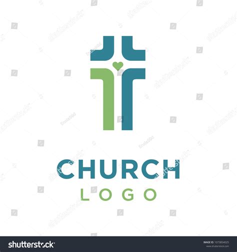 Crossroad Heart Jesus Cross Christian Church Stock Vector Royalty Free