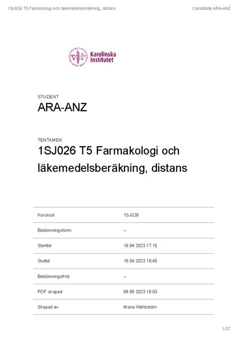 EXP- Tenta-T5- Farmakologi-OCH- Läkemedelsberäkning 240306 165947 ...