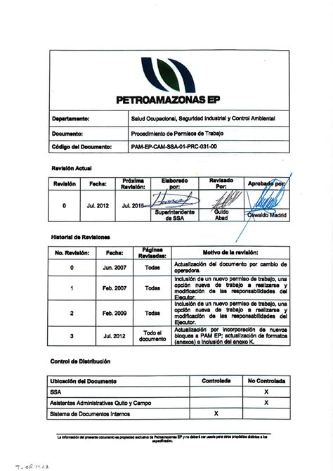 Procedimiento Permisos De Trabajo Mecánica Studocu