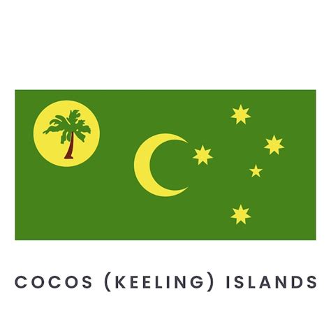 Premium Vector The National Flag Of Cocos Keeling Islands Isolated On