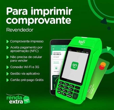 Catálogo Ton Maquininha de cartão cartão pré pago conta digital para