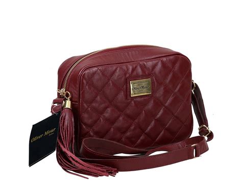 Bolsa Transversal Couro Legitimo Matelass Marsala Oliver Mour Olivermour