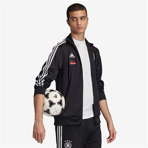 Adidas Germany 2020 3 Stripes Track Top Black Mens Replica Tops