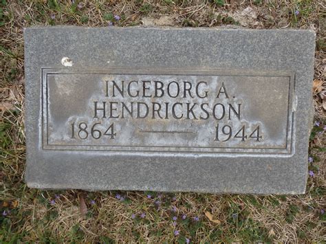 Ingeborg Arntsdatter Solberg Hendrickson 1864 1944 Find A Grave