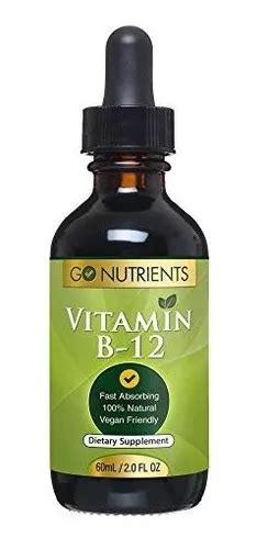 Vitamina B12 Sublingual 3000 Mcg Go Nutrients 60 Ml Envío Gratis