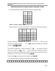 ESTADISTICA DESCRIPTIVA Problemas Resue Pdf ESTADISTICA DESCRIPTIVA