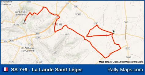 SS 7 9 La Lande Saint Léger stage map Rallye National de Beuzeville