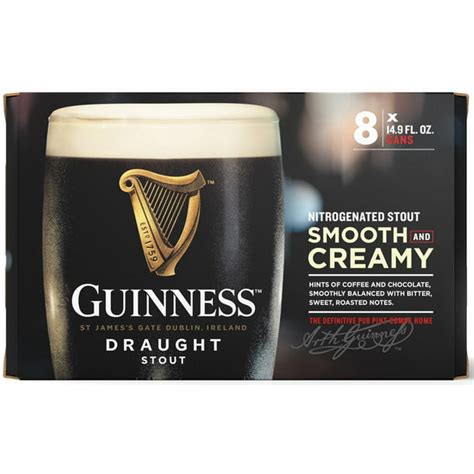 Guinness Draught Stout 8 Pack 14 9 Fl Oz Cans