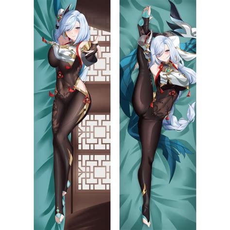 Full Size Games Genshin Impact Shen He Anime Dakimakura Cover Hugging