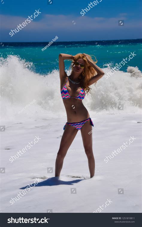 Sexy Blonde Model Bikini Stock Photo Edit Now 1251810811 Shutterstock