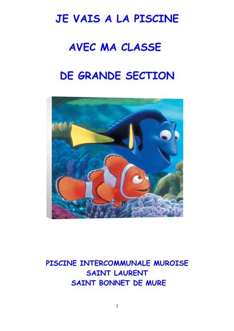 Pdf Je Vais A La Piscine Avec Ma Classe De Dor Maquette Dans Un