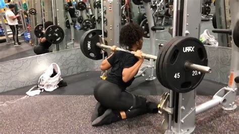 Mrs G G On Instagram Banded Smith Machine Kneeling Hip Thrust This