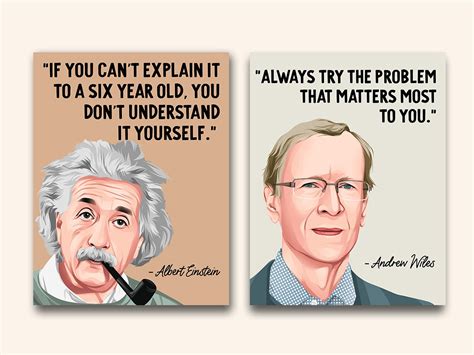 Famous Mathematicians Printable Posters 10 Inspiration Math Etsy Uk