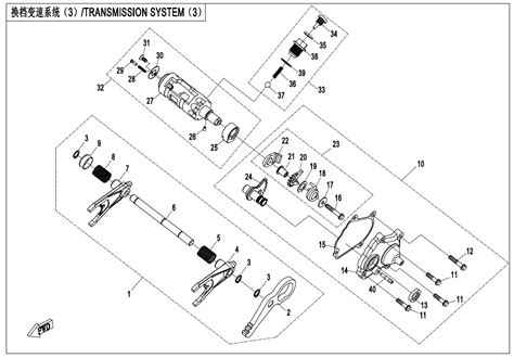 Diagram 2022 CFMoto UFORCE 1000 XL CF1000UZ 2 TRANSMISSION SYSTEM 3