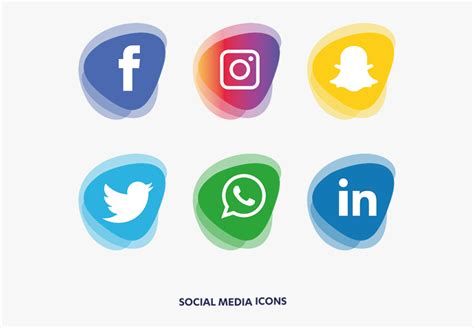 Social Media Icons Set - Vector Facebook Icon Png, Transparent Png ...