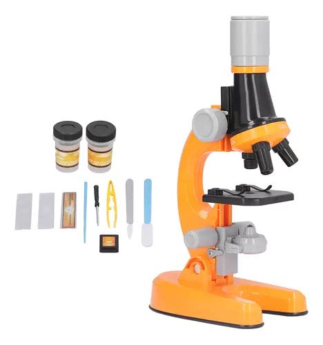 Kit De Microscopio Para Niños Led 1200x Specimen Slides Scie Envío Gratis