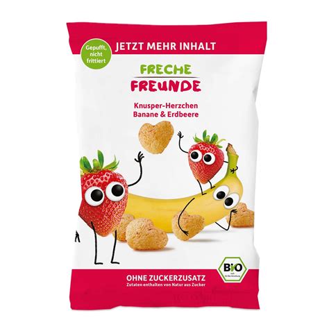 Freche Freunde Knusper Herzchen Banane Erdbeere BILLA Online Shop