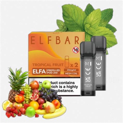 Elf Bar Elfa Prefilled Pod Bocanadas Tropical Fruit Elf Bars