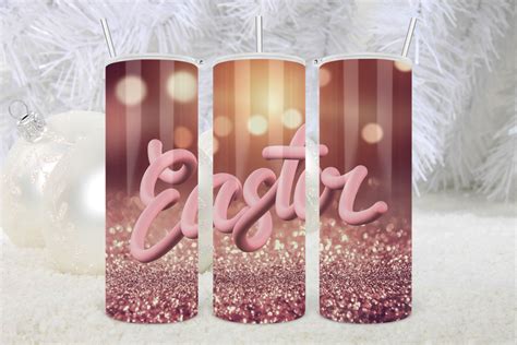 20oz Gnome Easter Tumbler Glitter Wrap1 Graphic By Peangra · Creative