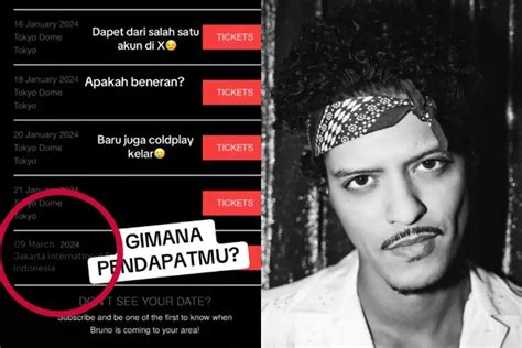 Bruno Mars Akan Gelar Konser Di Jakarta Tahun 2024 Netizen Sampai