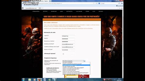 Como Criar Uma Conta No CrossFire AL YouTube
