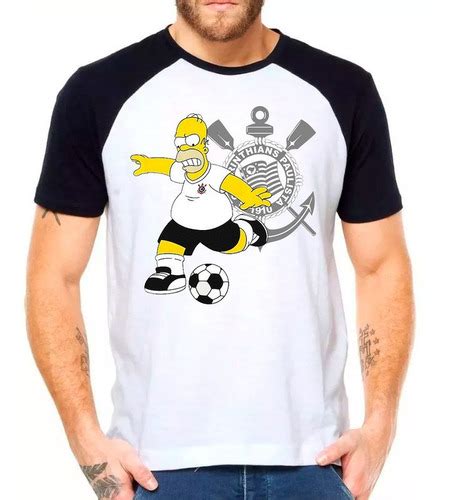 Camisa Camiseta Raglan Homer Simpsons Corinthians Regata01