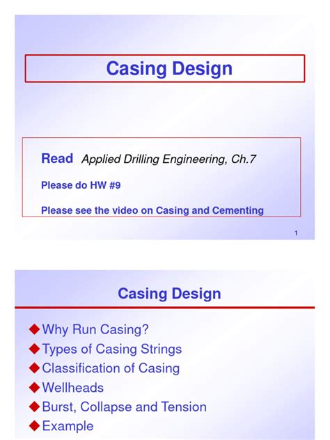 Casing Design | PDF | Casing (Borehole) | Strength Of Materials