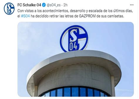 Schalke 04 Retiró Publicidad De Gazprom Diario Deportes Desde