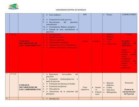 Ejemplo de sílabo de bioquímica para estudiantes de enfermería PPT