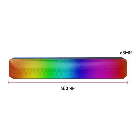 【free T】viqoo Speaker Bluetooth Soundbar Rgb 5 Colors Led Light